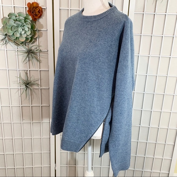 J. Crew Sweaters - J. Crew Baby Blue Wool Size Zip Crew
